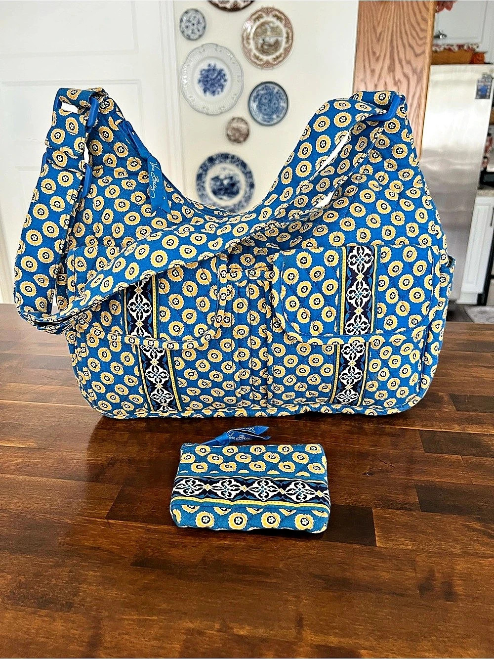Vera Bradley Riviera Blue Cargo Sling & Coin Purse